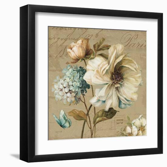 Marche de Fleurs Blue II-Lisa Audit-Framed Art Print