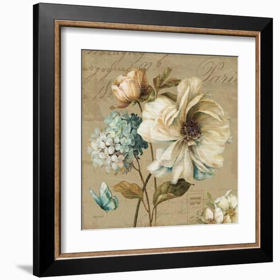 Marche de Fleurs Blue II-Lisa Audit-Framed Art Print