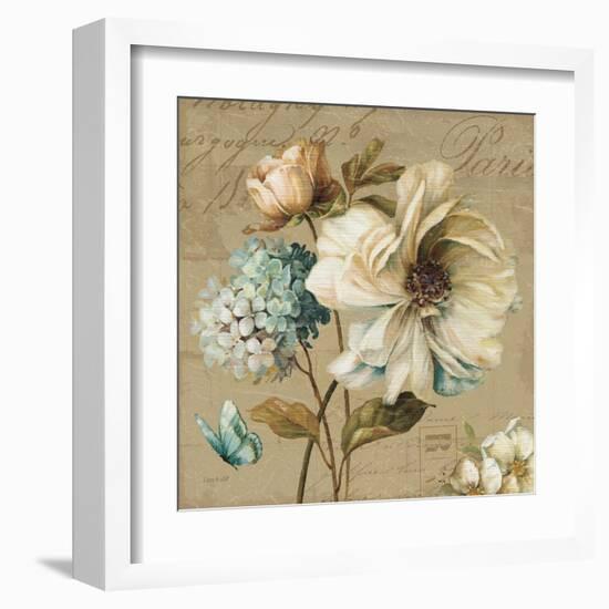 Marche de Fleurs Blue II-Lisa Audit-Framed Art Print