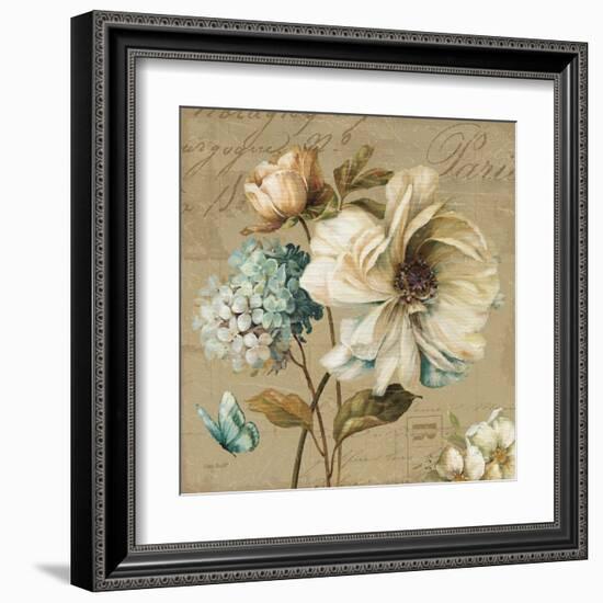 Marche de Fleurs Blue II-Lisa Audit-Framed Art Print