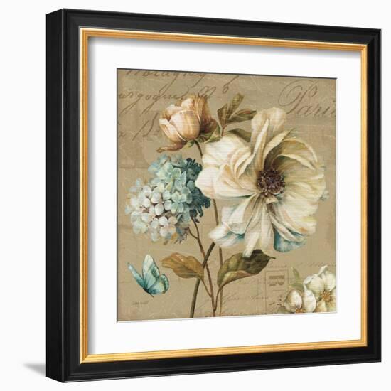 Marche de Fleurs Blue II-Lisa Audit-Framed Art Print