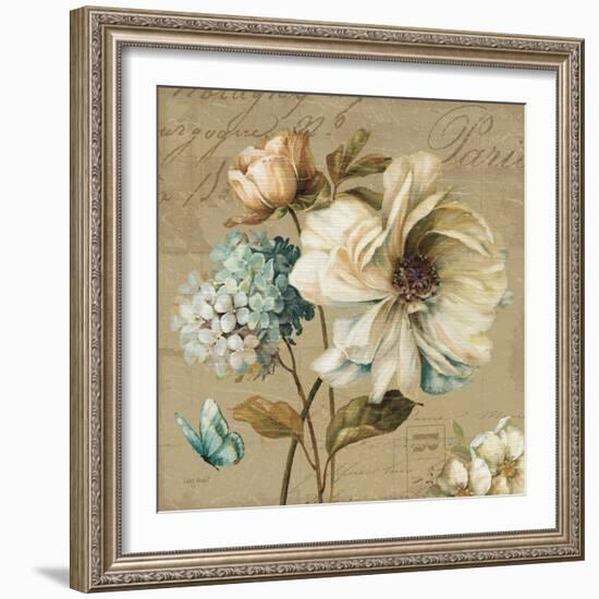 Marche de Fleurs Blue II-Lisa Audit-Framed Premium Giclee Print