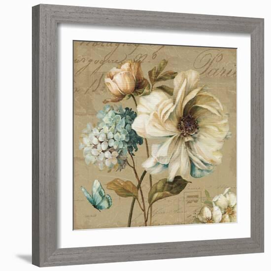 Marche de Fleurs Blue II-Lisa Audit-Framed Premium Giclee Print