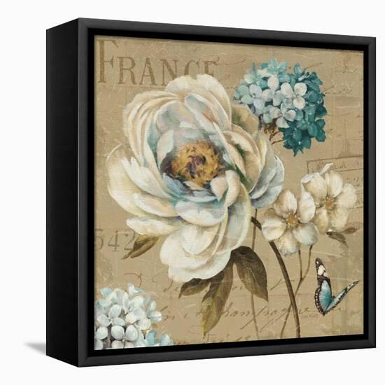 Marche de Fleurs Blue III-Lisa Audit-Framed Stretched Canvas