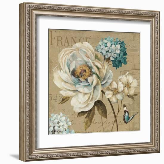 Marche de Fleurs Blue III-Lisa Audit-Framed Art Print