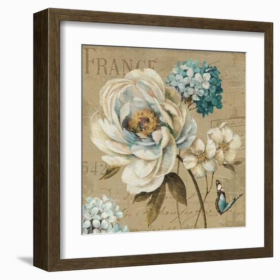 Marche de Fleurs Blue III-Lisa Audit-Framed Art Print