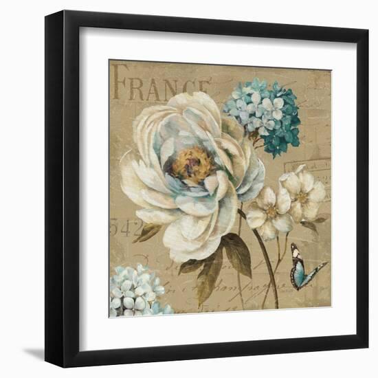 Marche de Fleurs Blue III-Lisa Audit-Framed Art Print