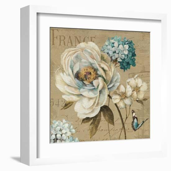 Marche de Fleurs Blue III-Lisa Audit-Framed Art Print