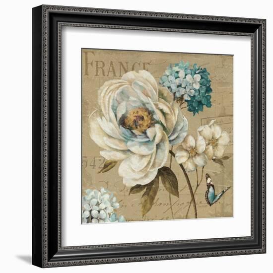 Marche de Fleurs Blue III-Lisa Audit-Framed Art Print