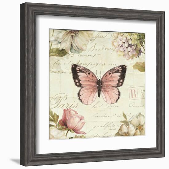 Marche de Fleurs Butterfly I-Lisa Audit-Framed Art Print