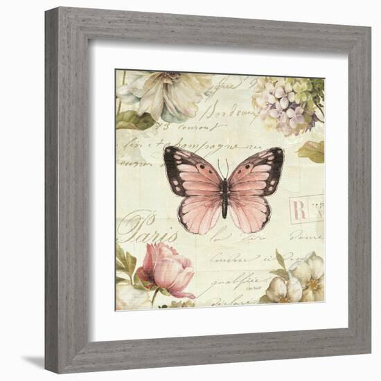 Marche de Fleurs Butterfly I-Lisa Audit-Framed Art Print
