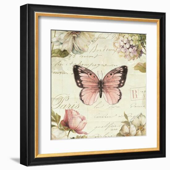 Marche de Fleurs Butterfly I-Lisa Audit-Framed Art Print