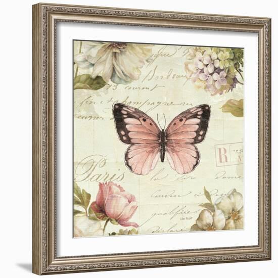 Marche de Fleurs Butterfly I-Lisa Audit-Framed Art Print