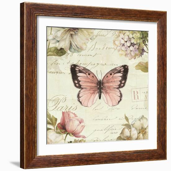 Marche de Fleurs Butterfly I-Lisa Audit-Framed Art Print