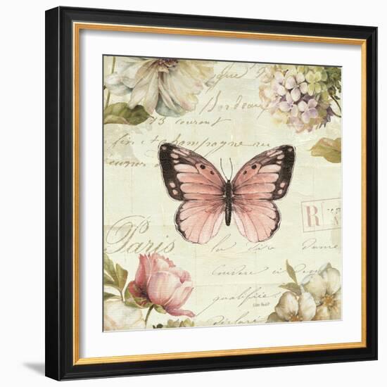 Marche de Fleurs Butterfly I-Lisa Audit-Framed Art Print