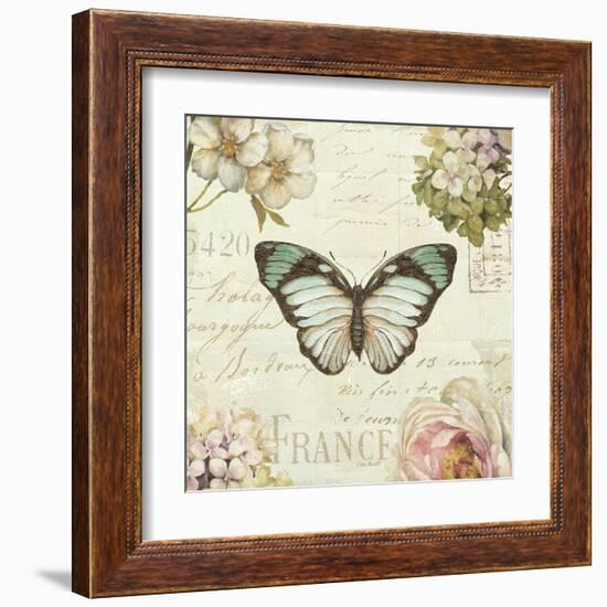 Marche de Fleurs Butterfly II-Lisa Audit-Framed Art Print