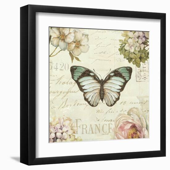 Marche de Fleurs Butterfly II-Lisa Audit-Framed Art Print