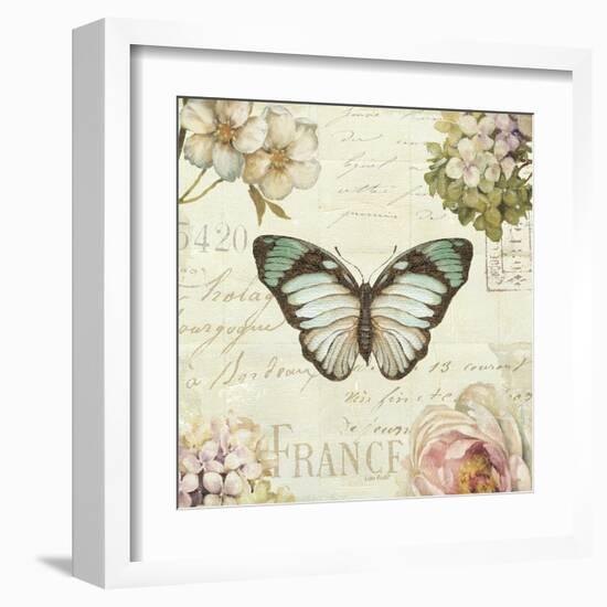 Marche de Fleurs Butterfly II-Lisa Audit-Framed Art Print