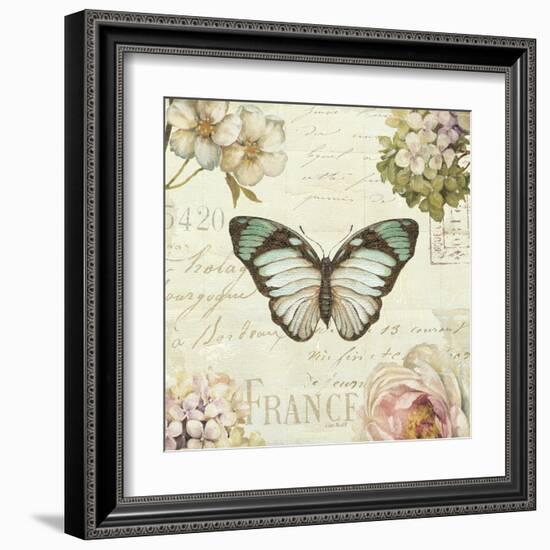 Marche de Fleurs Butterfly II-Lisa Audit-Framed Art Print