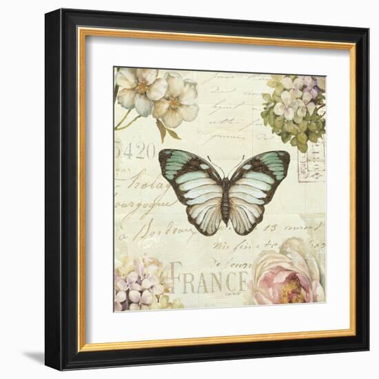 Marche de Fleurs Butterfly II-Lisa Audit-Framed Art Print