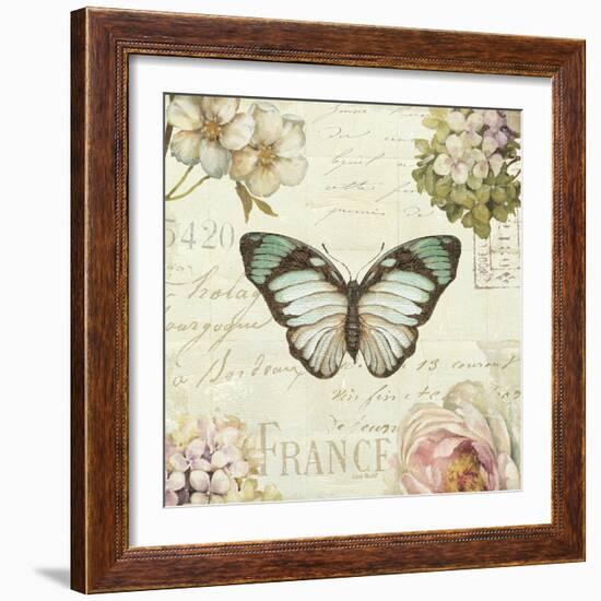 Marche de Fleurs Butterfly II-Lisa Audit-Framed Art Print