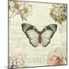 Marche de Fleurs Butterfly II-Lisa Audit-Mounted Art Print