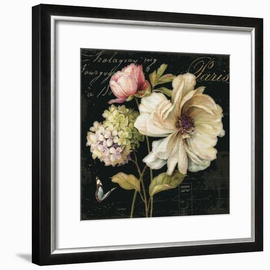 Marche de Fleurs on Black II-Lisa Audit-Framed Premium Giclee Print