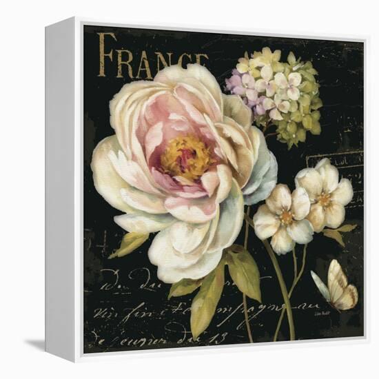 Marche de Fleurs on Black-Lisa Audit-Framed Stretched Canvas