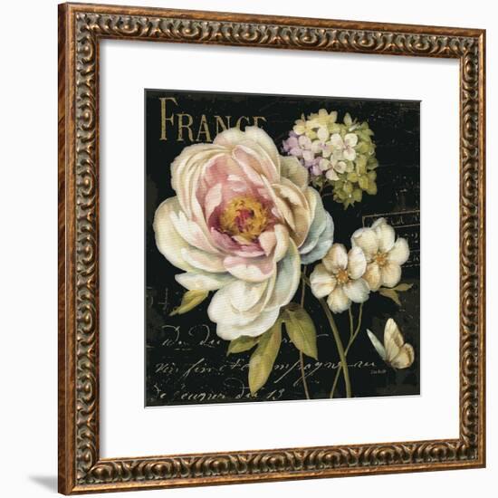 Marche de Fleurs on Black-Lisa Audit-Framed Art Print