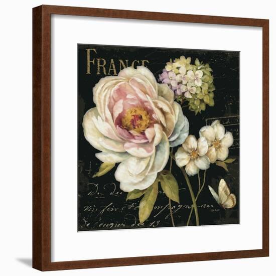 Marche de Fleurs on Black-Lisa Audit-Framed Art Print