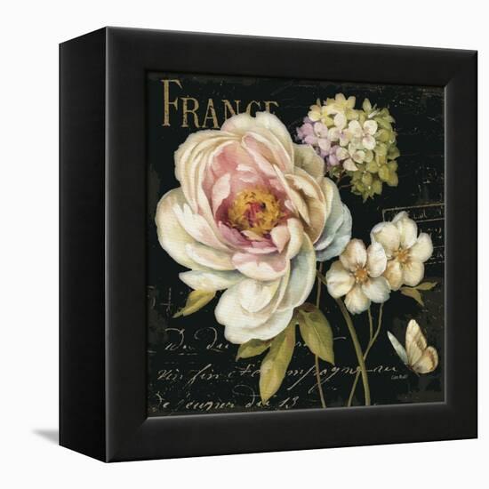 Marche de Fleurs on Black-Lisa Audit-Framed Stretched Canvas