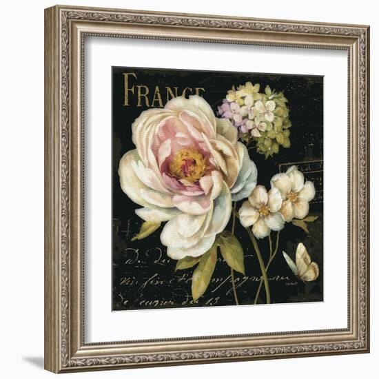 Marche de Fleurs on Black-Lisa Audit-Framed Art Print