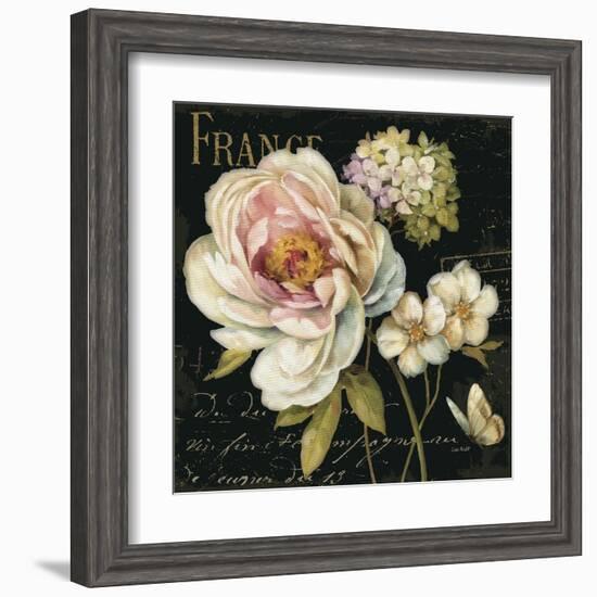 Marche de Fleurs on Black-Lisa Audit-Framed Art Print