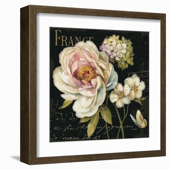 Marche de Fleurs on Black-Lisa Audit-Framed Art Print