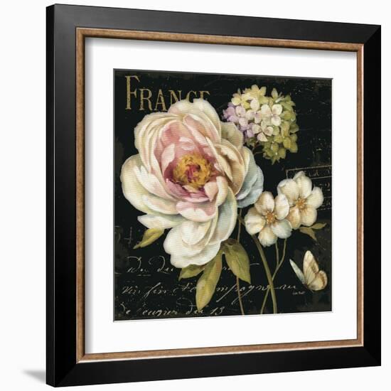 Marche de Fleurs on Black-Lisa Audit-Framed Art Print