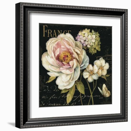 Marche de Fleurs on Black-Lisa Audit-Framed Art Print