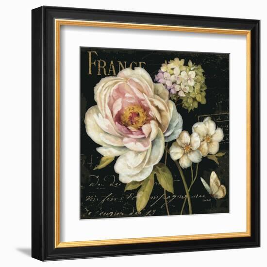 Marche de Fleurs on Black-Lisa Audit-Framed Art Print