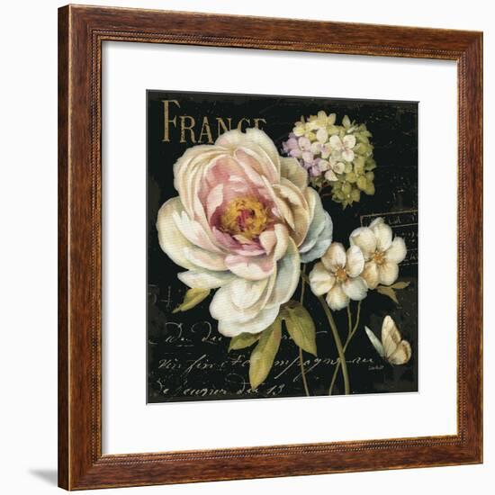 Marche de Fleurs on Black-Lisa Audit-Framed Art Print