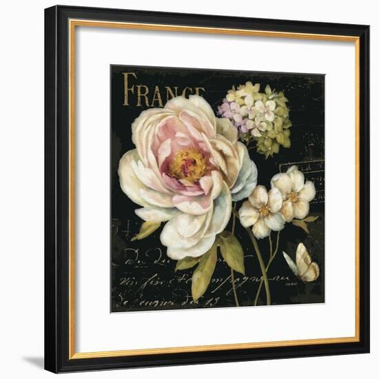 Marche de Fleurs on Black-Lisa Audit-Framed Art Print