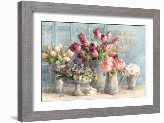 Marche des Fleurs Blue Gold-Danhui Nai-Framed Premium Giclee Print