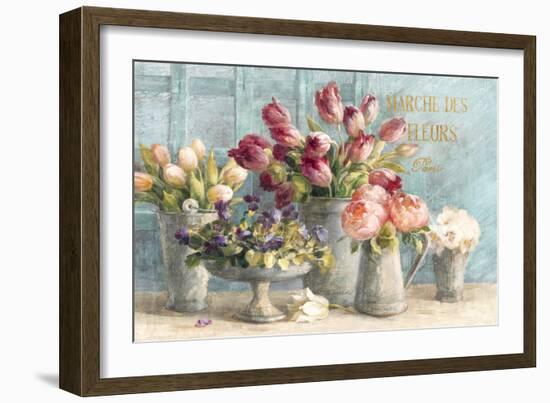 Marche des Fleurs Blue Gold-Danhui Nai-Framed Premium Giclee Print