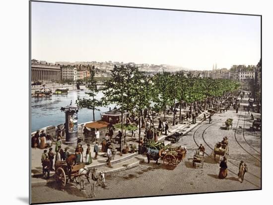 Marché Saint Antoine, Quay Des Célestins, Lyons, C.1900-null-Mounted Giclee Print