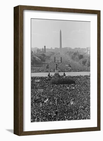 Marchers on the National Mall During the Million Man March, in View Towards the Washington Monument-null-Framed Premium Photographic Print