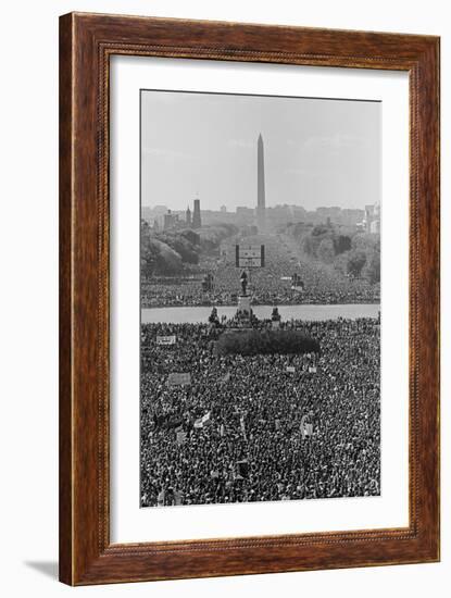 Marchers on the National Mall During the Million Man March, in View Towards the Washington Monument-null-Framed Premium Photographic Print