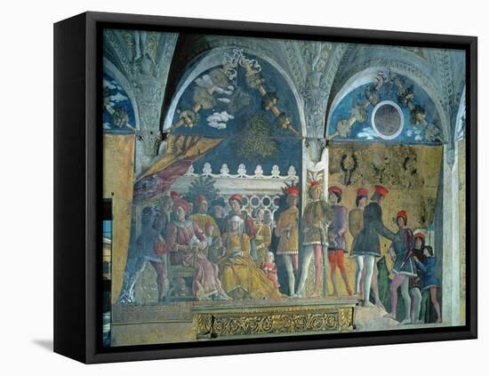 Marchese Ludovico Gonzaga III, His Wife Barbara of Brandenburg, Their Children-Andrea Mantegna-Framed Premier Image Canvas