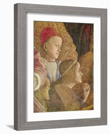 Marchese Ludovico Gonzago III of Mantua with His Family and Courtiers-Andrea Mantegna-Framed Giclee Print