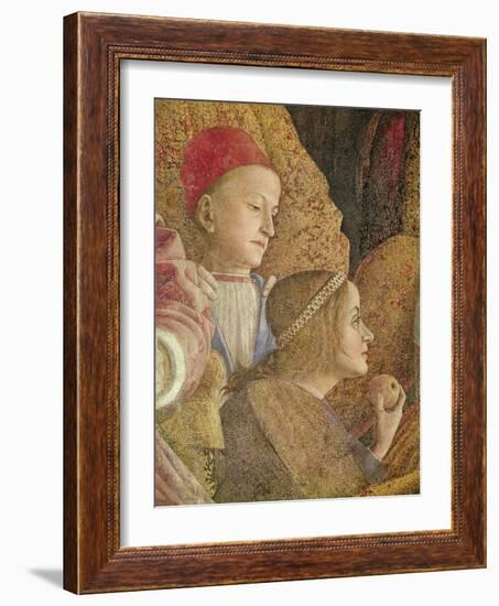 Marchese Ludovico Gonzago III of Mantua with His Family and Courtiers-Andrea Mantegna-Framed Giclee Print