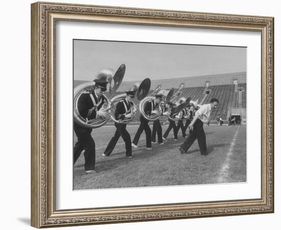 Marching Band Going Through Their Routines During Bands of America-Alfred Eisenstaedt-Framed Photographic Print