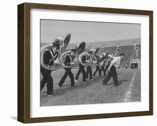 Marching Band Going Through Their Routines During Bands of America-Alfred Eisenstaedt-Framed Photographic Print