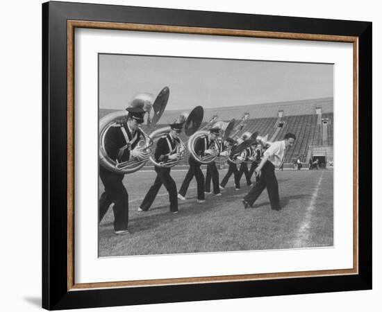 Marching Band Going Through Their Routines During Bands of America-Alfred Eisenstaedt-Framed Photographic Print